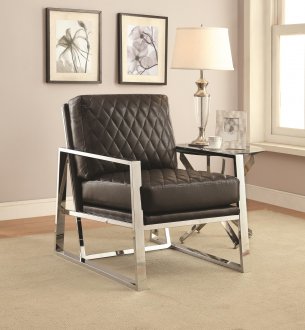 900622 Accent Chair in Black Leatherette by Coaster