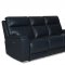 Santana Power Motion Sofa in Navy Leather Match by Klaussner