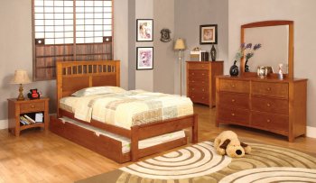 CM7904OAK Carus Kids Bedroom 4Pc Set in Oak w/Options [FABS-CM7904OAK Carus]