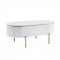 Daveigh Coffee Table 3Pc Set LV02464 in White & Gold by Acme