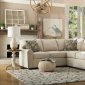 Hybrid Sectional Sofa in Aluna Birch Fabric by Klaussner