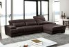 SF6008 Sectional Sofa in Brown Leather by At Home USA