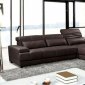 SF6008 Sectional Sofa in Brown Leather by At Home USA