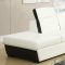 Sienna 51625 Sectional Sofa White & Black Bonded Leather by Acme