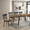 Hillary Dining Room 5Pc Set DN02305 in Walnut & Black by Acme