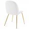 Scoop Dining Chair 3548 Set of 2 in White Velvet by Modway