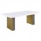 Carla Dining Table 106651 White Marble Top by Coaster w/Options