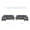 Revive Sectional Sofa in Gray Fabric by Modway