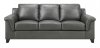 Leather Italia Sienna Sofa & Loveseat Set in Dark Gray w/Options