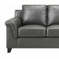 Leather Italia Sienna Sofa & Loveseat Set in Dark Gray w/Options