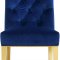 Capri Dining Chair 716 Set of 2 Navy Velvet Fabric by Meridian