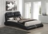 24730 Louvain Upholstered Bed by Acme in Black Crocodile PU