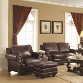 504961 Crawford Sofa in Brown Leather by Coaster w/Options