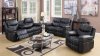 7270 Reclining Sofa in Black Bonded Leather w/Options