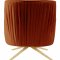 Paloma Accent Chair 585 in Cognac Velvet Fabric by Meridian