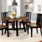 Alana CM3668RT Round Dining Table 5Pc Set in Oak & Black