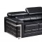 U7940 Sofa in Black Bonded Leather by Global w/Options