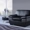 U7230 Sofa in Black & Grey Bonded Leather by Global w/Options