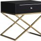 Lynn Side Table 809 in Black Glass by Meridian