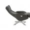 Maya Chair & Ottoman in Black Leather by J&M Furniture