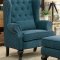 Willow Accent Chair CM-AC6271TL in Teal w/Optional Ottoman