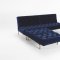 Oldschool Sofa Bed in Dark Blue w/Brass Legs by Innovation