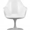 White Fiberglass Contemporary Occasional Swivel Chair