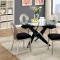 Aero CM3169T Round Dining Table w/Glass Top & Metal Frame