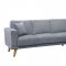 Hagen Sectional Sofa CM6799GY in Gray Flannelette Fabric