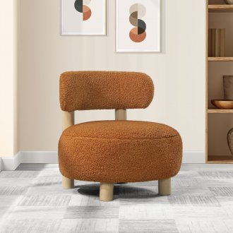 Zonie Accent Chair Set of 2 903167 in Orange Boucle by Coaster