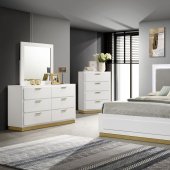 Caraway Bedroom Set 5Pc 224771 in White by Coaster