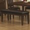 Dark Oak Finish Contemporary Dining Table w/Optional Items