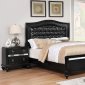 Ariston Bedroom CM7171BK w/Padded Headboard in Black w/Options