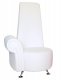 Single Chair in White Leatherette by Whiteline Imports