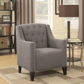 902289 Accent Chair in Grey Linen-Like Fabric by Coaster