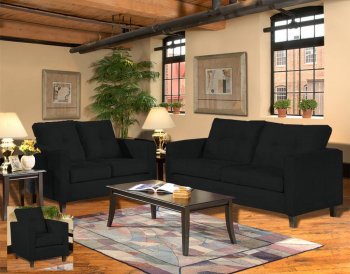 5900 Heather Sofa & Loveseat Set in Bulldozer Black by Chelsea [CHFS-TU-5900 Heather BBK]