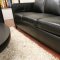 Black Bonded Leather Modern Sofa & Loveseat Set