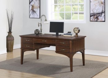 Adam Office Desk 801084 in Golden Brown by Coaster [CROD-801084-Adam]