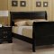 Black Finish Quintessential Louis Philippe Bedroom w/Sleigh Bed