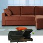 Cocoa or Graphite Fiber Fabric Upholstery Sectional Sofa