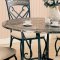 Stone Style Top & Black Metal Base Classic 5Pc Dining Set