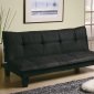 Black Fabric Modern Stylish Casual Convertible Sofa Bed