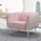 Willow Sofa 687 in Pink Velvet Fabric by Meridian w/Options