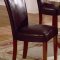 Dark Cherry Finish Dining Furniture W/Round Glass Top