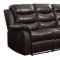 Rodman Motion Sofa 602221 in Dark Brown by Coaster w/Options