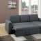 F6931 Convertible Sectional Sofa in Grey Fabric by Boss