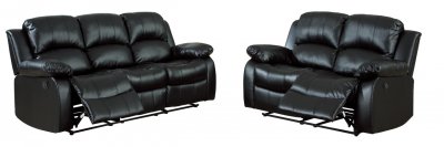 Cranley Power Motion Sofa 9700BLK in Black by Homelegance