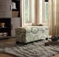 Clair Storage Bench 471FA-1S in Floral Fabric by Homelegance