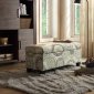 Clair Storage Bench 471FA-1S in Floral Fabric by Homelegance