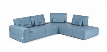 Enjoy Sectional Sofa in Blue Leather by VIG [VGSS-Enjoy Blue]